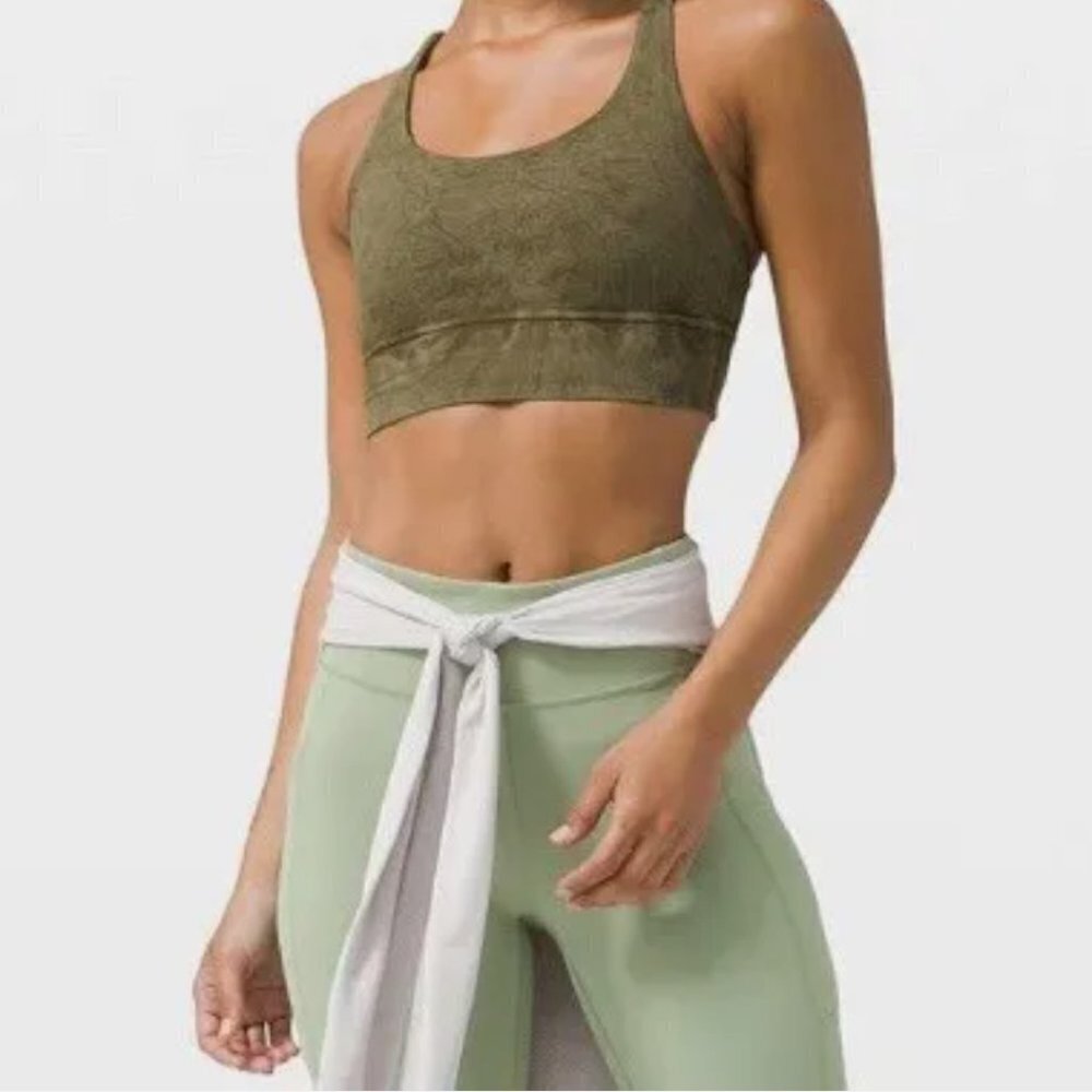 Lululemon Energy Bra Long Line Ice Dye Medium Support Size 2